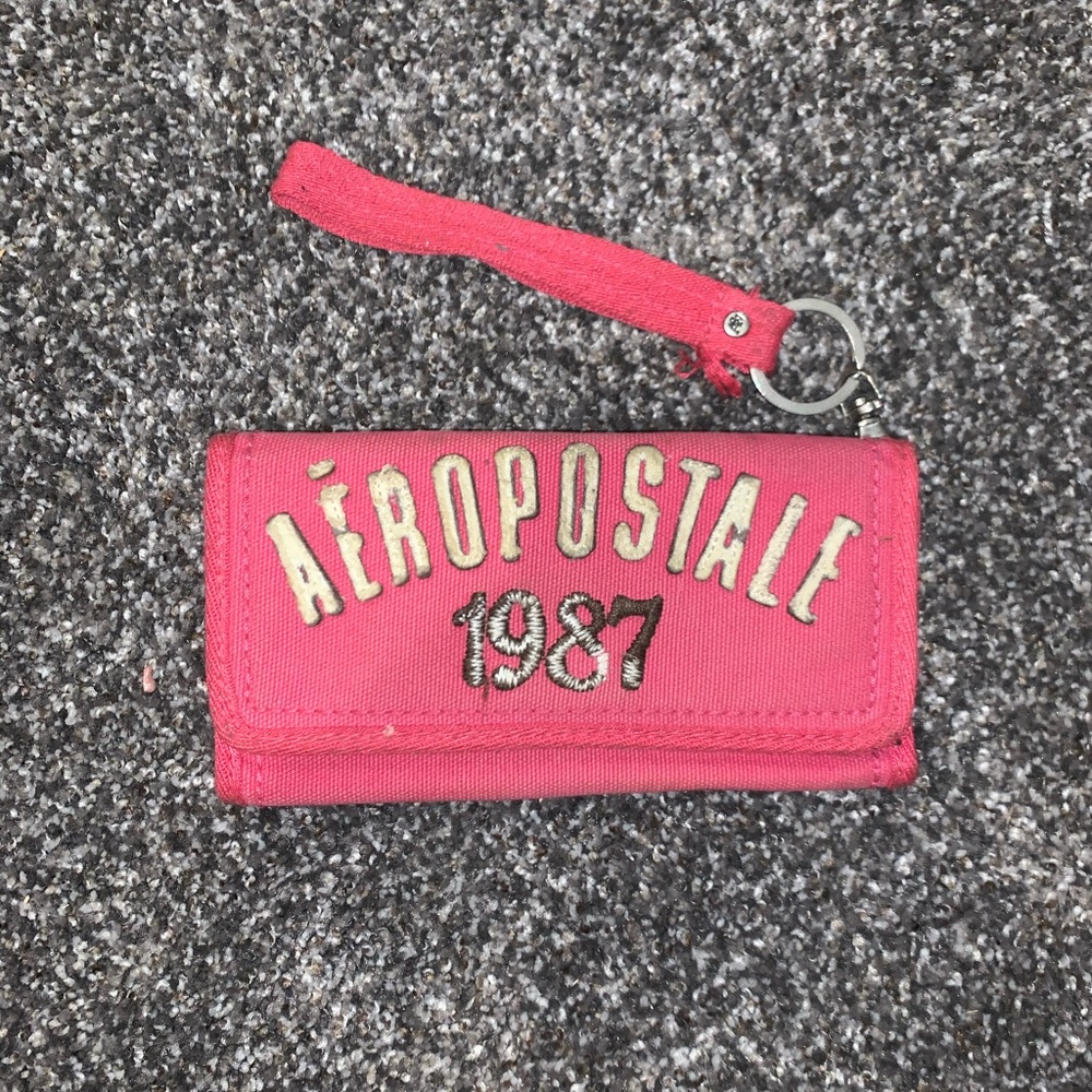 Aeropostale tri-fold wallet pink